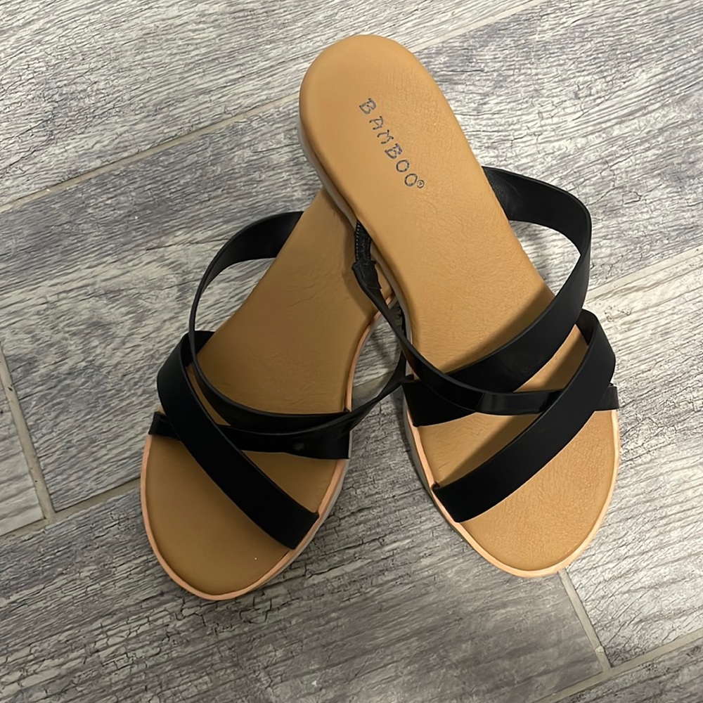 Black summer sandals